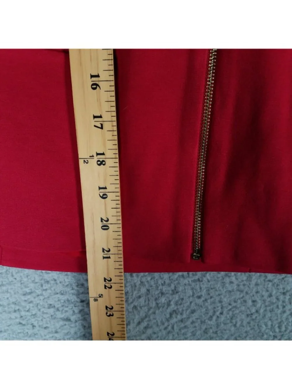 NEW Chico's Cape Jacket Women's 1/ Medium Ponte Red Zip Up Office Career Stretch